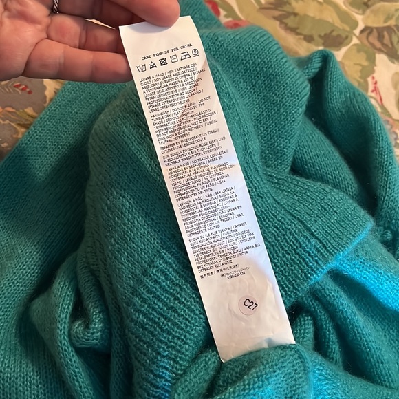 MAX MARA Size Small Oversized Crewneck Turquoise Luxe Mohair Lana Wool $578 NEW - Picture 16 of 16